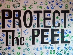 The Peel Unity Wall with handprints from Yukoners - 